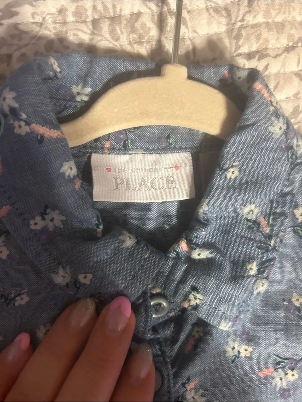 The Children's Place Blue Floral Shirt Dress